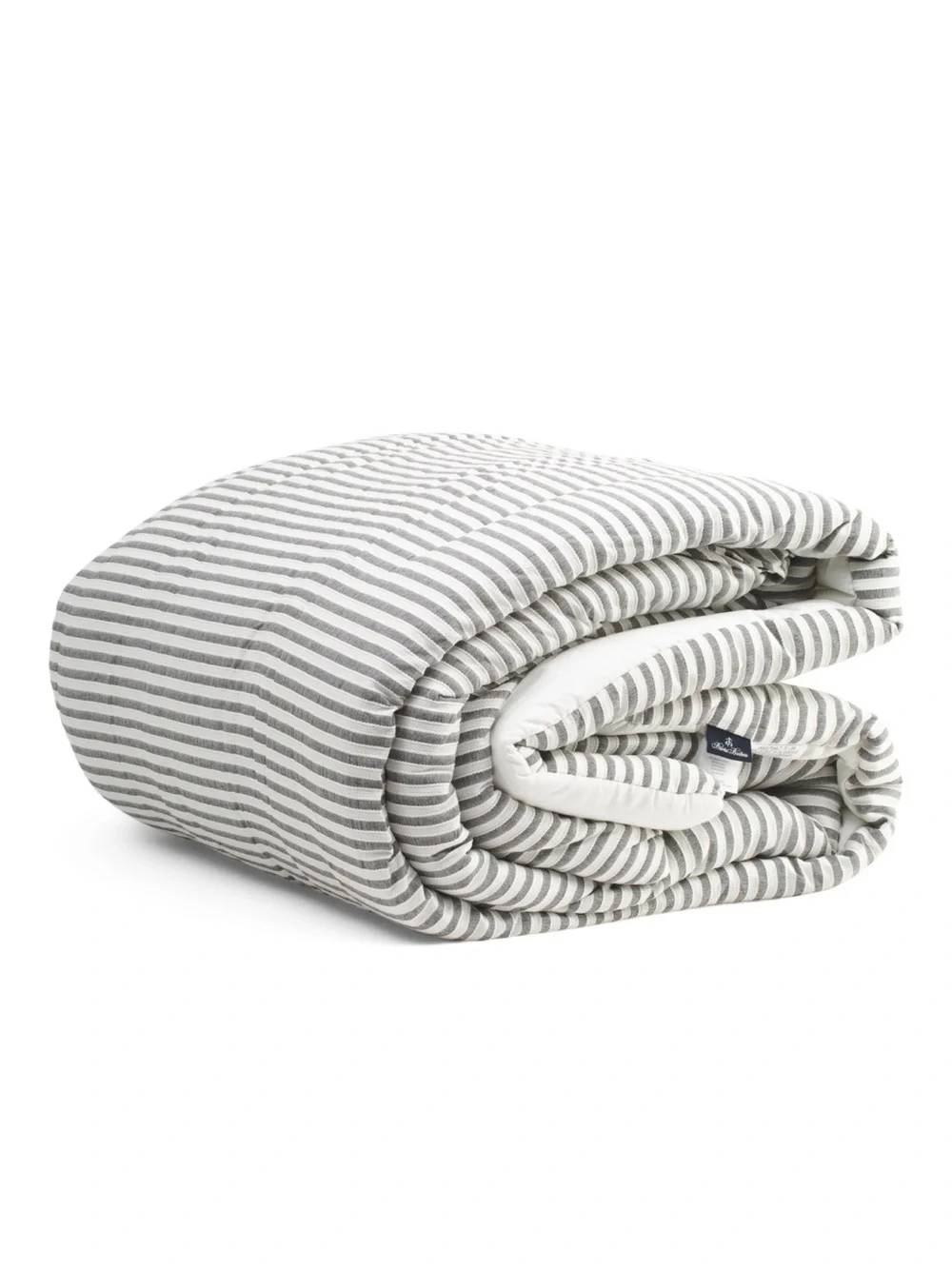 Brooks Brothers Gray Stripe Jacquard Comforter Set - Gray